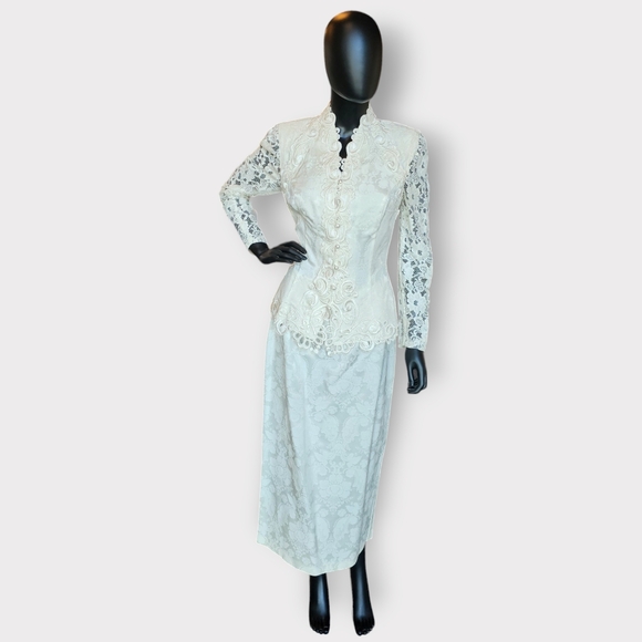 Vintage Jessica McClintock Courthouse Wedding Jacket/Skirt - Picture 13 of 15